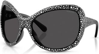 Swarovski Oversized Cat-eye Zonnebril - Dames - Zonnebrillen - Zwart - ONE Size - Nylon - Accessoires