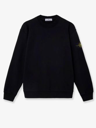 Stone Island Felpa in cotone con patch logo laterale - STONE ISLAND - gender_Man