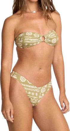 Billabong Lost On You Hike Bikini Bottom In Green Tea