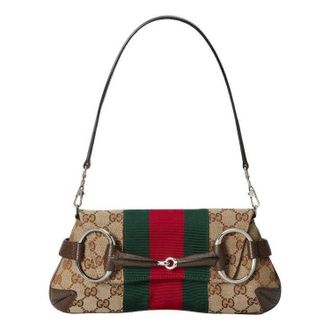 Gucci (WMNS) Gucci Horsebit Chain Small Shoulder Bag Being Ebony 764339-FACM2-8747
