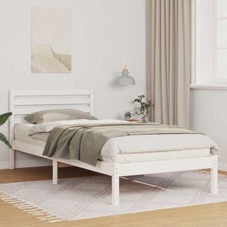 vidaXL Estructura De Cama Blanco 100 X 210 Cm Madera Maciza De Pino Vidaxl