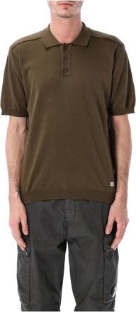C.P. Company S/S Polo Sweater - Heren - Polos - Groen - L - Katoen - Tops