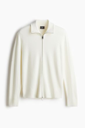 H&M Cardigan mit Zipper - White