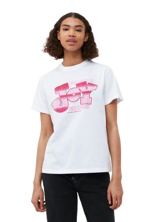 Ganni White Relaxed Joy T-shirt - Size S Organic Cotton