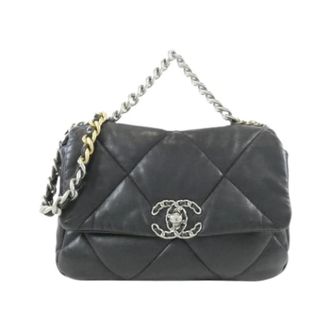 Chanel Pre-owned Vintage Schoudertas - Dames - Pre-owned - Zwart - Maat: ONE Size Leer