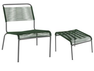 Schubiger M&ouml;bel Spaghetti-Lounger + Hocker S&auml;ntis