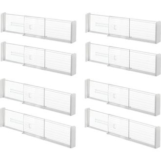 iDesign Plastic Adjustable Deep Drawer Dividers - Set of 8 - Clear at Nordstrom