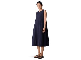 Eileen Fisher Lantern Dress Womens Clothing Ink : SM, Cotton/Elastane