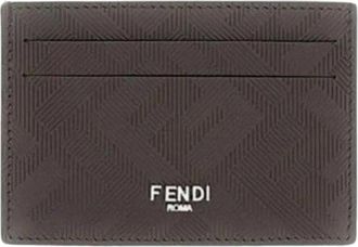 Fendi Pre-owned Wallets, female, Brown, Size: ONE SIZE Pre-owned Slim Card Holder