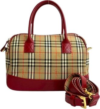 Burberry Pre-owned Handbags, female, Multicolor, Size: ONE SIZE Pre-owned Canvas Handbag