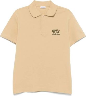 Burberry London Logo Embroidered Cotton Polo Shirt, Size Large