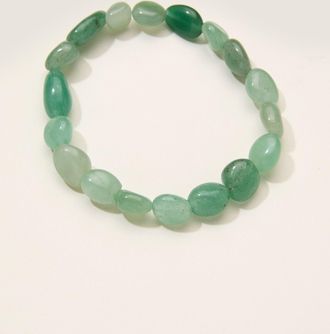 Fat Face FatFace Green Stone Stretch Bracelet