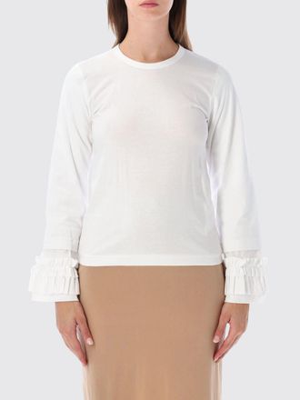 Comme Des Gar&ccedil;ons Long-Sleeved Ruffle-Detail Cotton T-Shirt