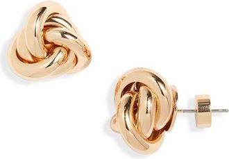 Nordstrom Double Knot Stud Earrings in Gold at Nordstrom