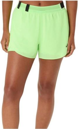 Asics Metarun Split Shorts Laufshorts f&uuml;r Damen | braun/gr&uuml;n