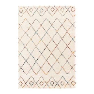 AFK Living Alfombra shaggy dise&ntilde;o suave y voluminosa beige 200 x 290 cm