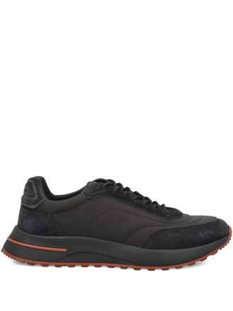 Loro Piana suede calfskin sneakers - men - Leather/Calf Suede/Rubber - 45 - Black