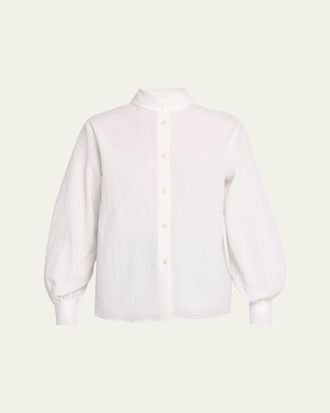 Officine G&eacute;n&eacute;rale Alison Seersucker Button-Front Shirt