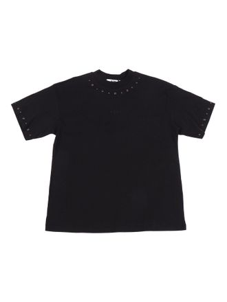 Msgm Studded Over Jersey T Shirt Girl
