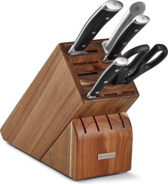 Wüsthof Classic Ikon Classic Ikon 6 Piece Knife Block Set, Acacia