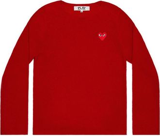 Comme Des Gar&ccedil;ons (WMNS) COMME des GARCONS PLAY L/S Basic T-Shirt Red Emblem Red AZ-N067-051-4