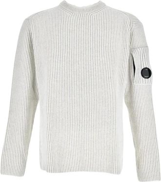 C.P. Company Crew Neck M12 - Heren - Sweatshirts - Wit - XL - Wol - Hoodies & sweatvesten