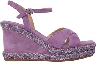 Alma En Pena Gevlochten sleehak met kralen - Dames - Sleehakken - Paars - 37 EU - Schoenen