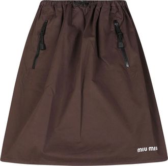 Miu Miu Dames, Rokken, Bruin, Maat: XS