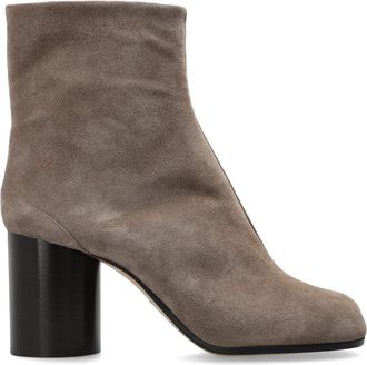 Maison Margiela Suede Heeled Tabi Enkellaarsjes - Dames - Laarzen met Hak - Grijs - 38 EU - Su&egrave;de - Schoenen