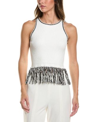 Toccin Dottie Fringe Racer Tank Top