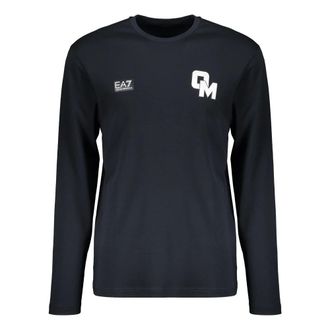 Emporio Armani Lange Mouw T-shirt - Heren - Tops - Blauw - Maat: 2XL Katoen