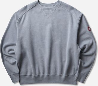 Cav Empt Men s Overdye Panel Shoulder Crewneck Sweatshirt Grey
