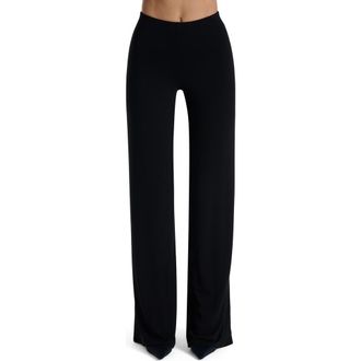 Naked Wardrobe Pull-On Wide Leg Pants in Black at Nordstrom, Size Large
