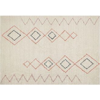 Beliani Rug GUWAHATI Beige 160 x 230 cm Cotton