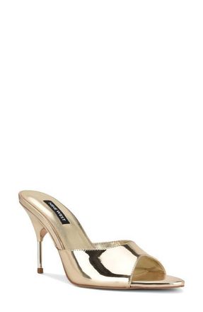 Nine West Vella Pointed Toe Slide Sandal in Gold at Nordstrom, Size 8.5