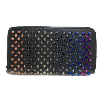 Christian Louboutin Black Leather Long Wallet (Bi-Fold) (Pre-Owned)