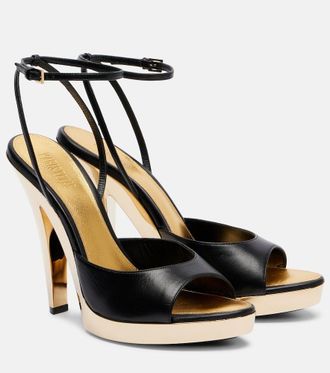 PARIS TEXAS Gala leather platform sandals