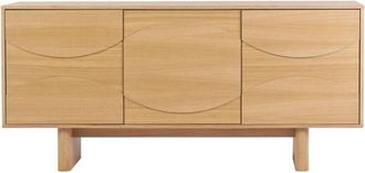 Miliboo Buffet De Madera Clara De Roble Grabado L160 Cm Seigo