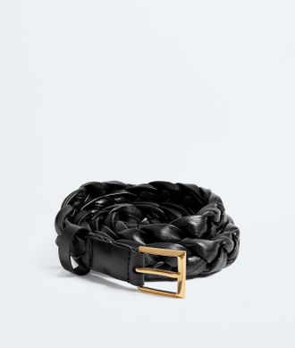 Bottega Veneta Solo Belt - Black - Women - S - 100% Calfskin