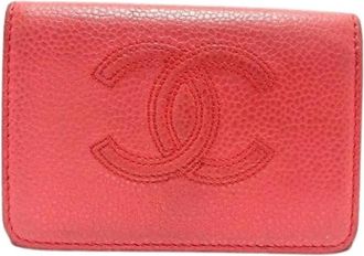 Chanel Pre-owned Wallets, female, Pink, Size: ONE SIZE Pre-owned Leather Wallet