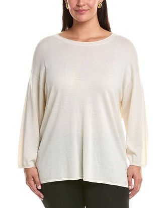 Marina Rinaldi Plus Badesse Wool-Blend Top