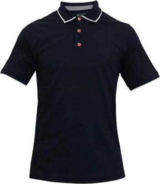 Kiton Polo Shirts, male, Black, Size: 2XL Polo Premium