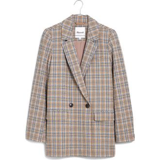Madewell Caldwell Blazer in Beige Multi Plaid at Nordstrom, Size X-Large