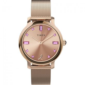 Timex Transcend X Bcrf Womens Rose Gold Watch TW2V52800 Stainless Steel (archived) - One Size