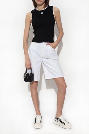 Amiri Top With Embroidered Logo, Womens, Black