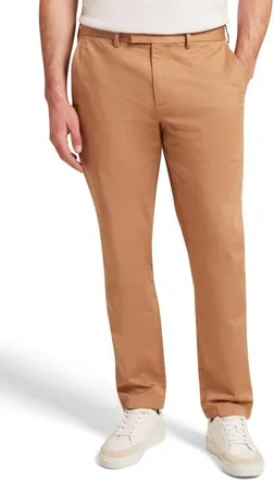Ted Baker Howeton Stretch Cotton Trousers in Tan at Nordstrom, Size 38