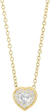 Effy Lab-Grown Diamond Heart Pendant Necklace in Gold at Nordstrom Rack, Size 18