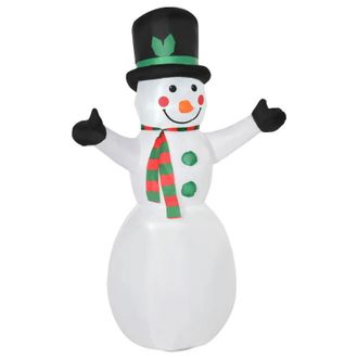 TJ Hughes HOMCOM 6.5ft Inflatable Snowman - TJ Hughes