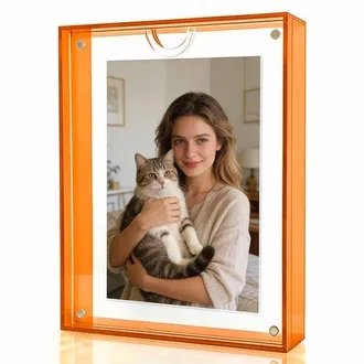OEM Marco De Fotos Acr&iacute;lico, 15x20x4 Cm, Apto Para Fotos De 5 O 6 Pulgadas, Marco De Fotos Magn&eacute;tico De Mesa, Marco De Fotos De Pl&aacute;stico