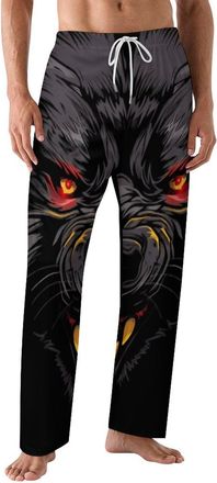 Generic Scary Werewolf Face Soft Mens Pajama Pants Lightweight Lounge Sleep Pj Bottoms Sleepwear